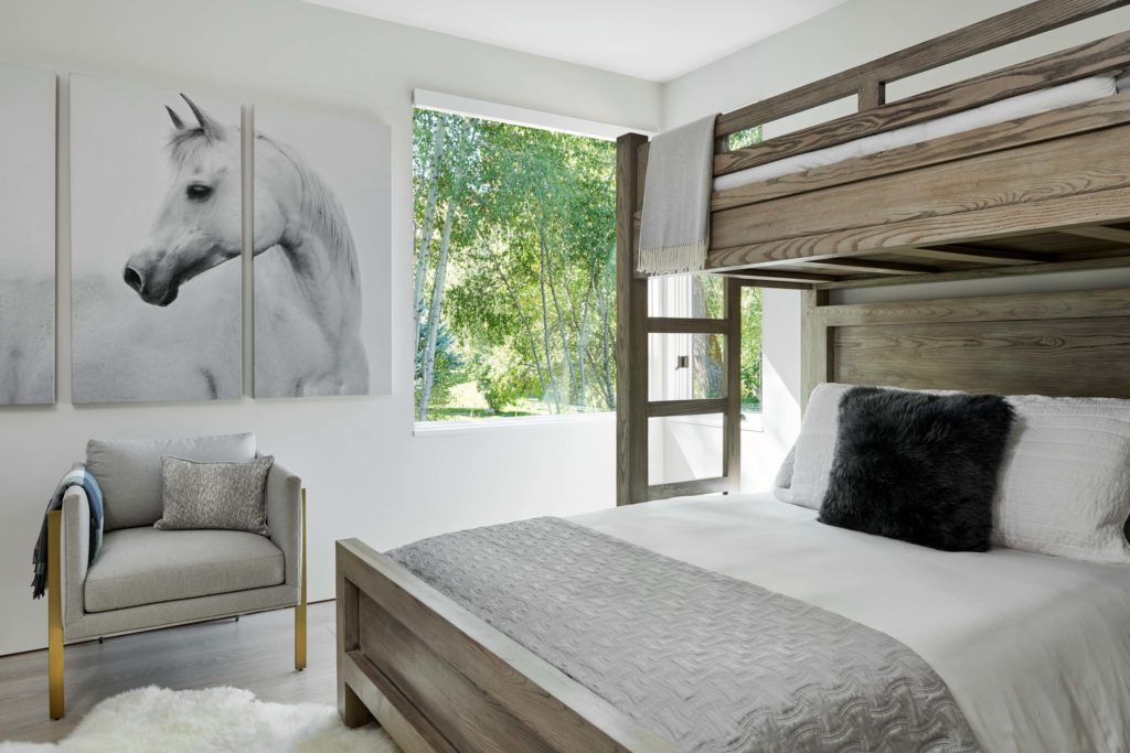 Bedroom design in distinctive duplex