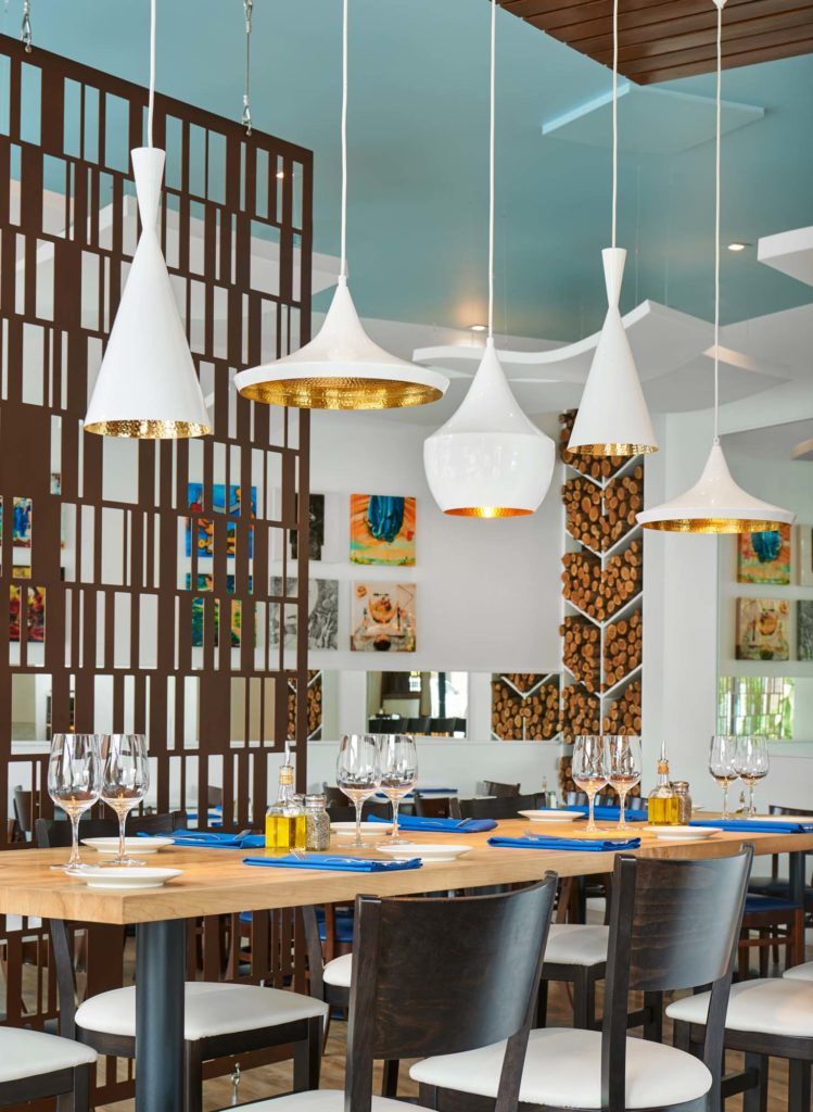 Mezzaluna restaurant styling by Cathers Home